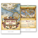 JWPL111 Kalendarz wieloplanszowy luksusowy "Stare mapy"
