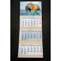 Kalendarz 3-dzielny z papugą
