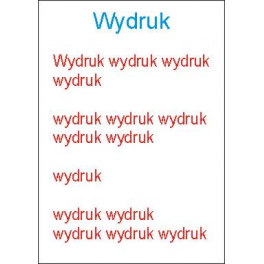 Wydruk tekstowy, kolorowy A4