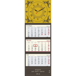 CKZL 1–4 Trójdzielny kalendarz z zegarem LUX
