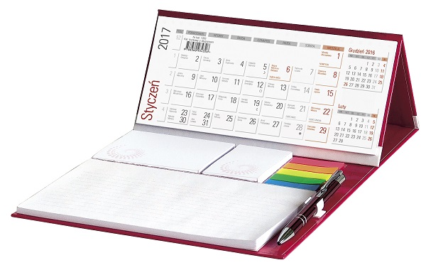WN1263 Kalendarz biurkowy z długopisem