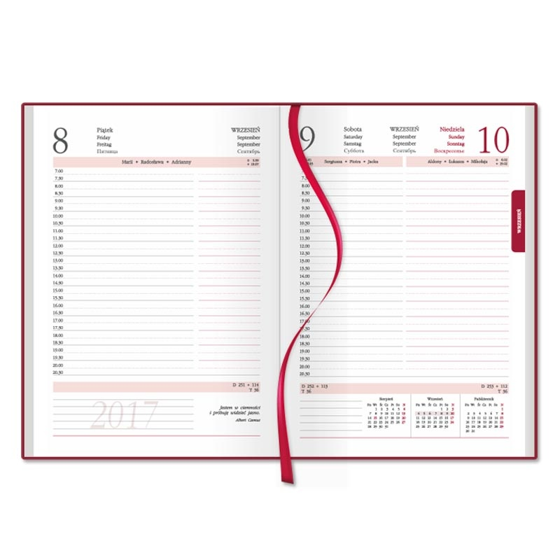 SSK2 Kalendarz książkowy A5 dzienny